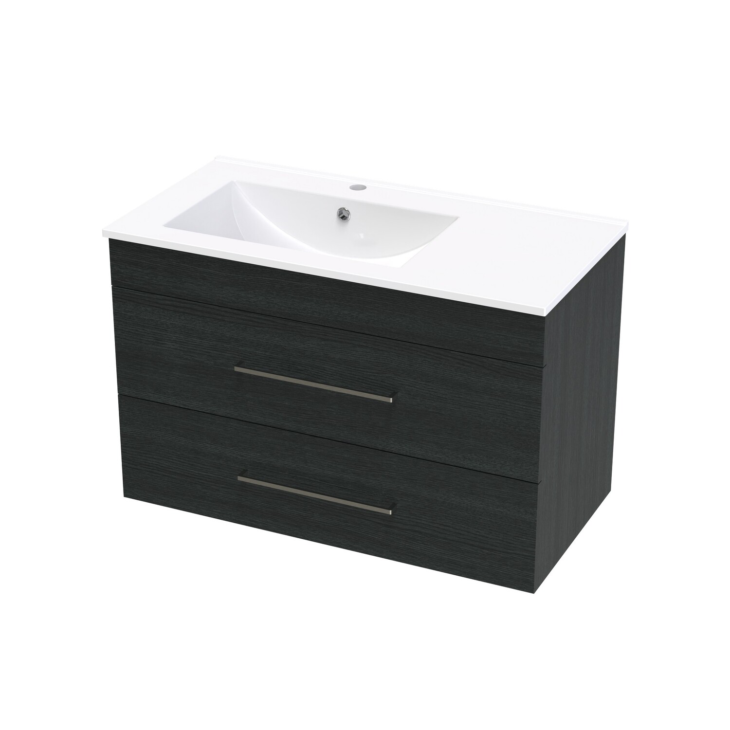 Cashmere Valley 900 Left Hand Bowl Double Drawer Wall Colour