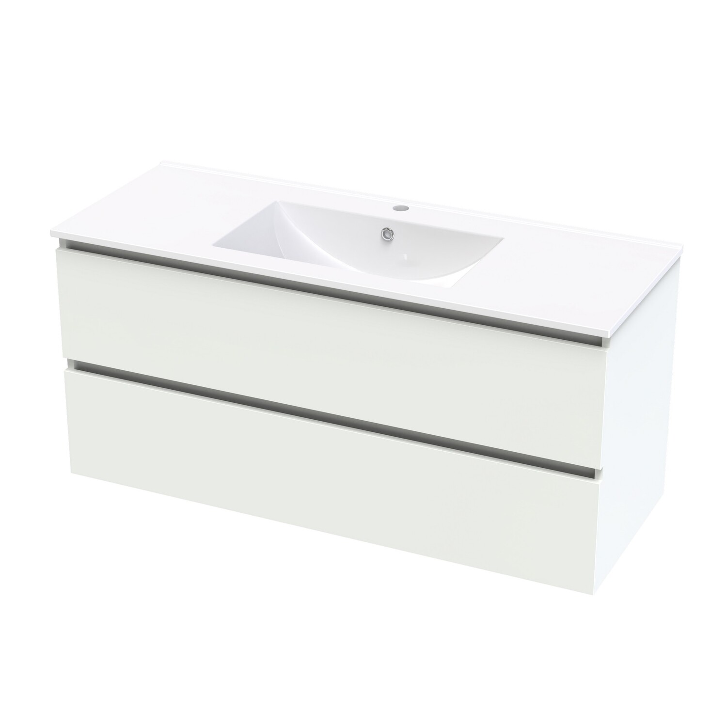 Pacific Rise 1200 Double Drawer Wall White Melamine