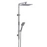Kiara Twin Square Shower Rail  Chrome