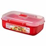 Microwave Rectangular Food Container 1.25 litre Red