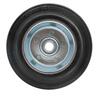 Rubber Tyred Steel Centered Wheel  160mm Black