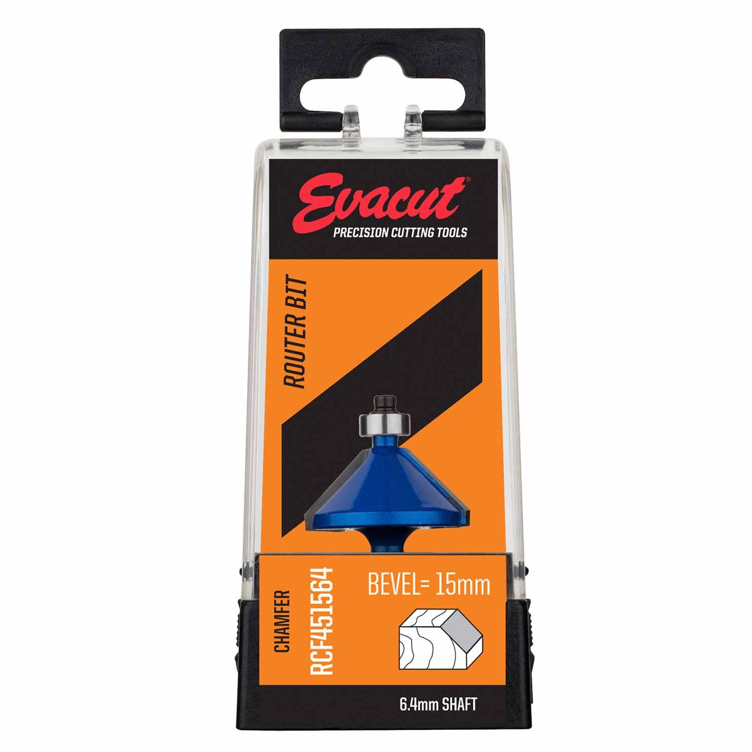 Router Bit Chamfer Shank: 6.4mm