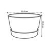 Plastic Round Bowl with Saucer Grey 33cm