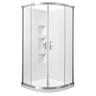 Emerald II Round Sliding Shower 1000mm x 1000mm Metallic Grey 1000mm x 1000mm Metallic