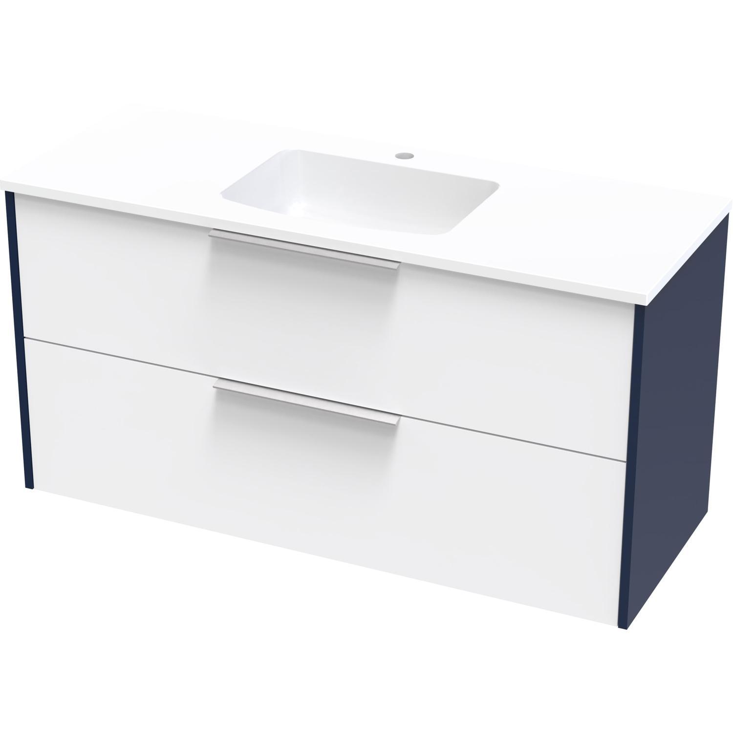Nikau Grove 1200 Double Drawer Wall Ultra Gloss White/Colour