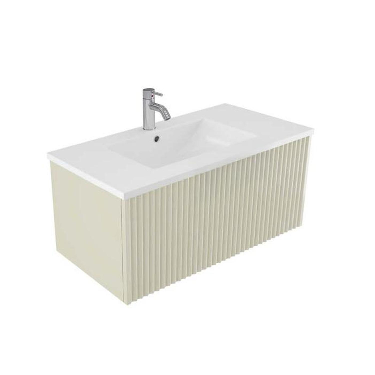 Wave Wall Hung Vanity 900mm Sabbia