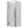 Alcove Frameless Hinged Corner Mould Acrylic Shower 900 x 900 x 1990mm Chrome