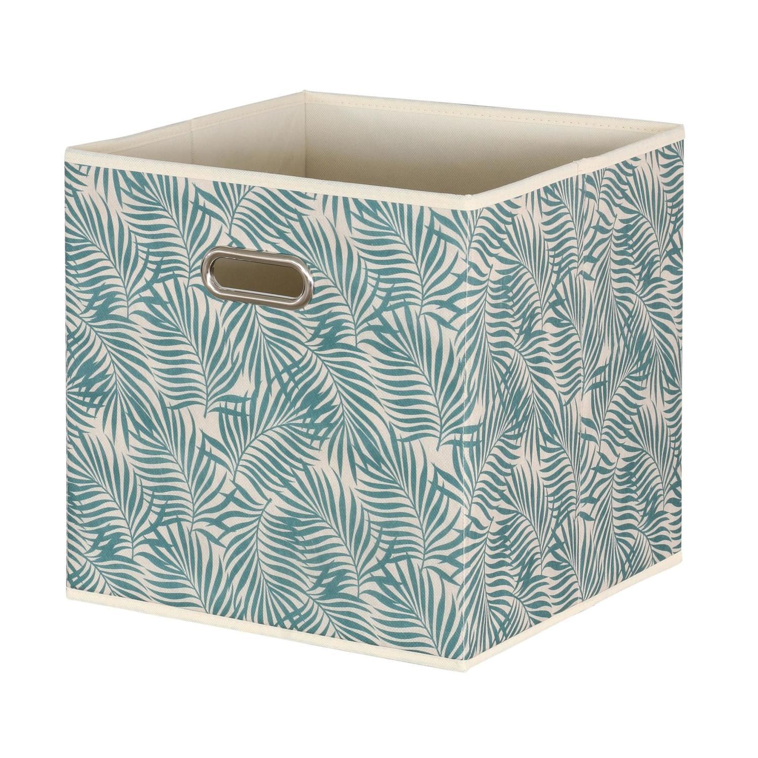 Luxe Fabric Cube H: 330 mm, W: 330 mm, D: 33 0mm Fern