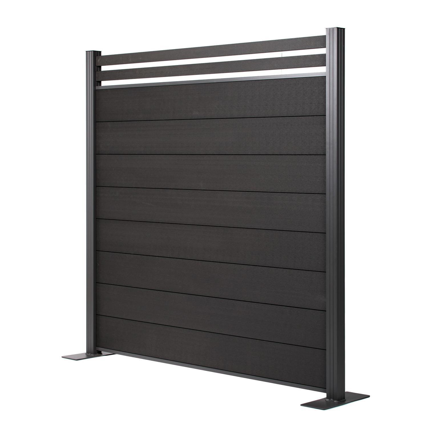 Composite Fence Panel With Slat Top