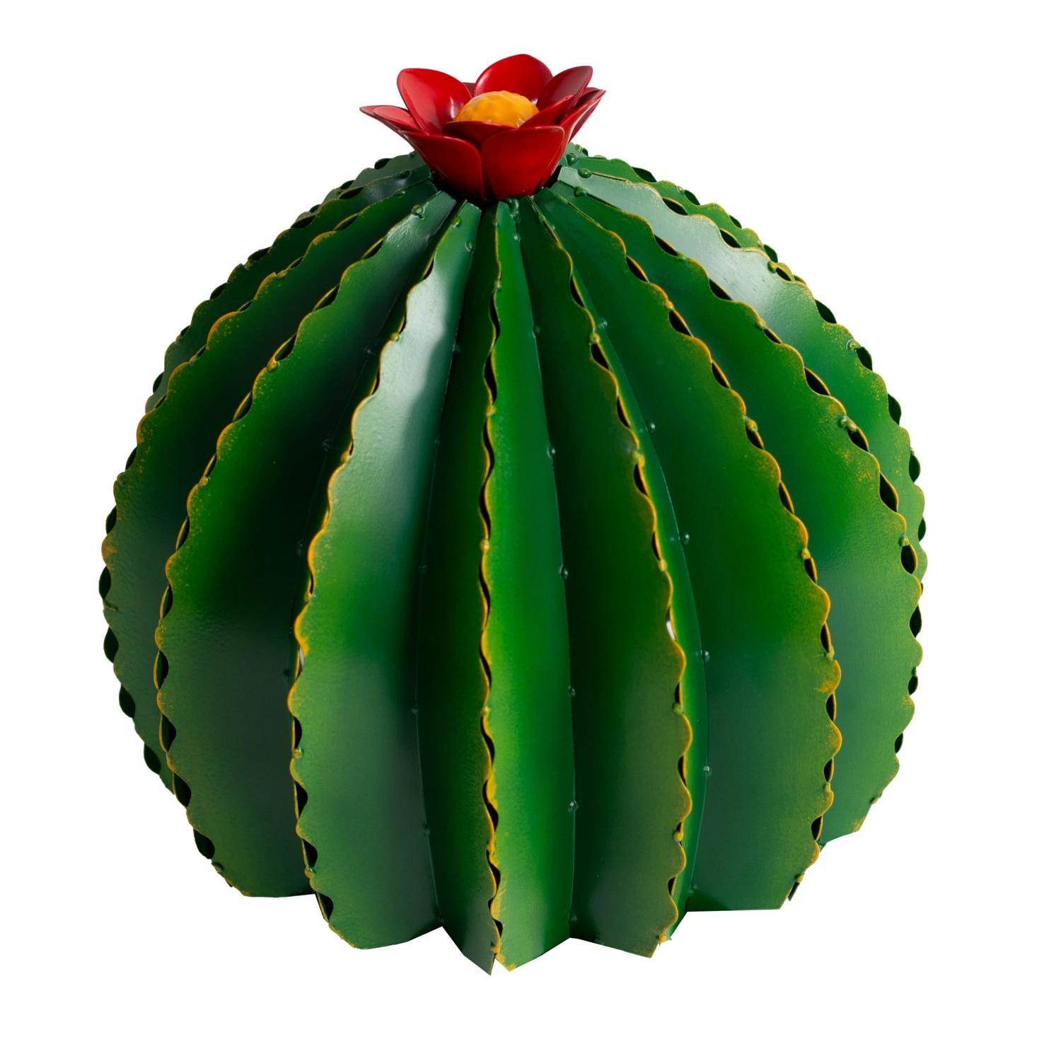 Round Metal Cactus Small