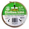 Clothesline Wire Steel PVC 3.5mm x 15m Clear