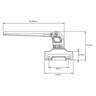 Window Handle High Profile Venting Right & Left Hand  85mm Black