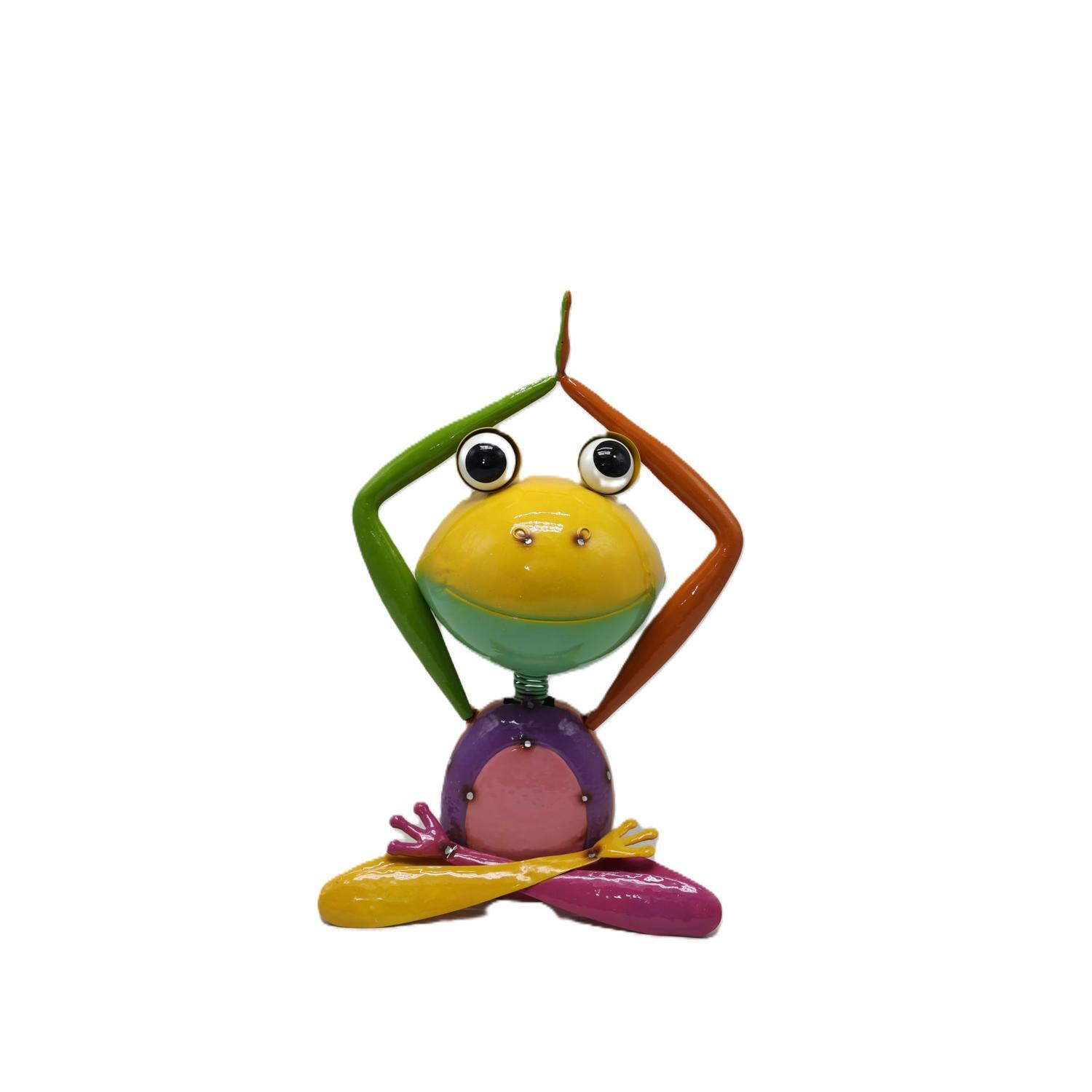 Metal Yoga Frog Garden Décor
