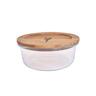 Glass Container W/Bamboo Lid 650ml