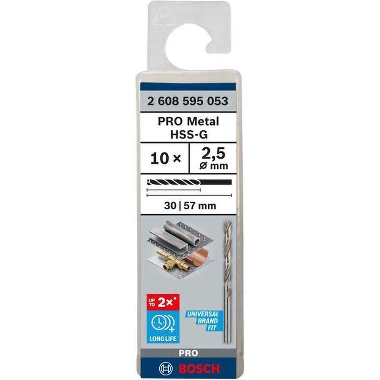 HSS Metal Twist Drill Bit 10PK 2.5mm