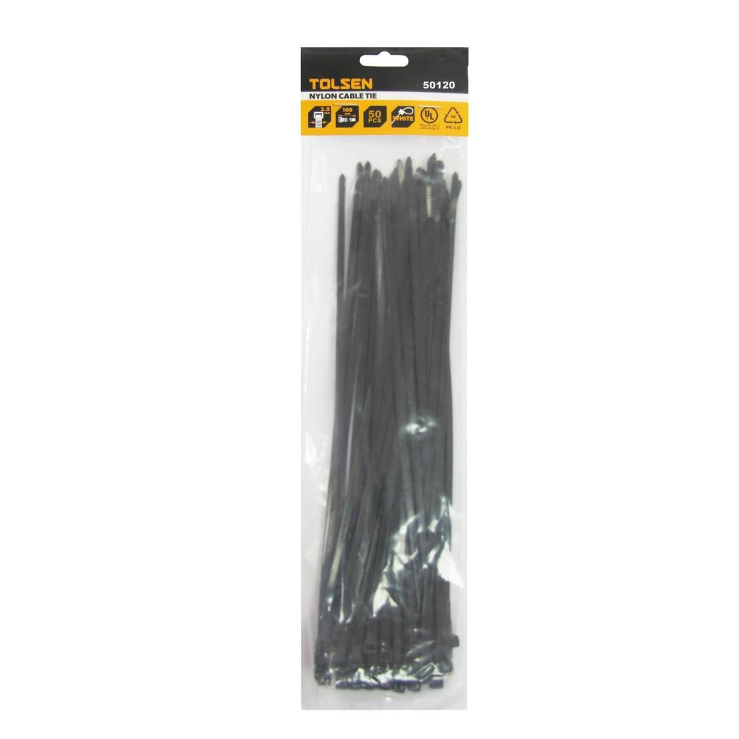 Cable Tie 3of 5000X4.8mm Pack of 50 Black