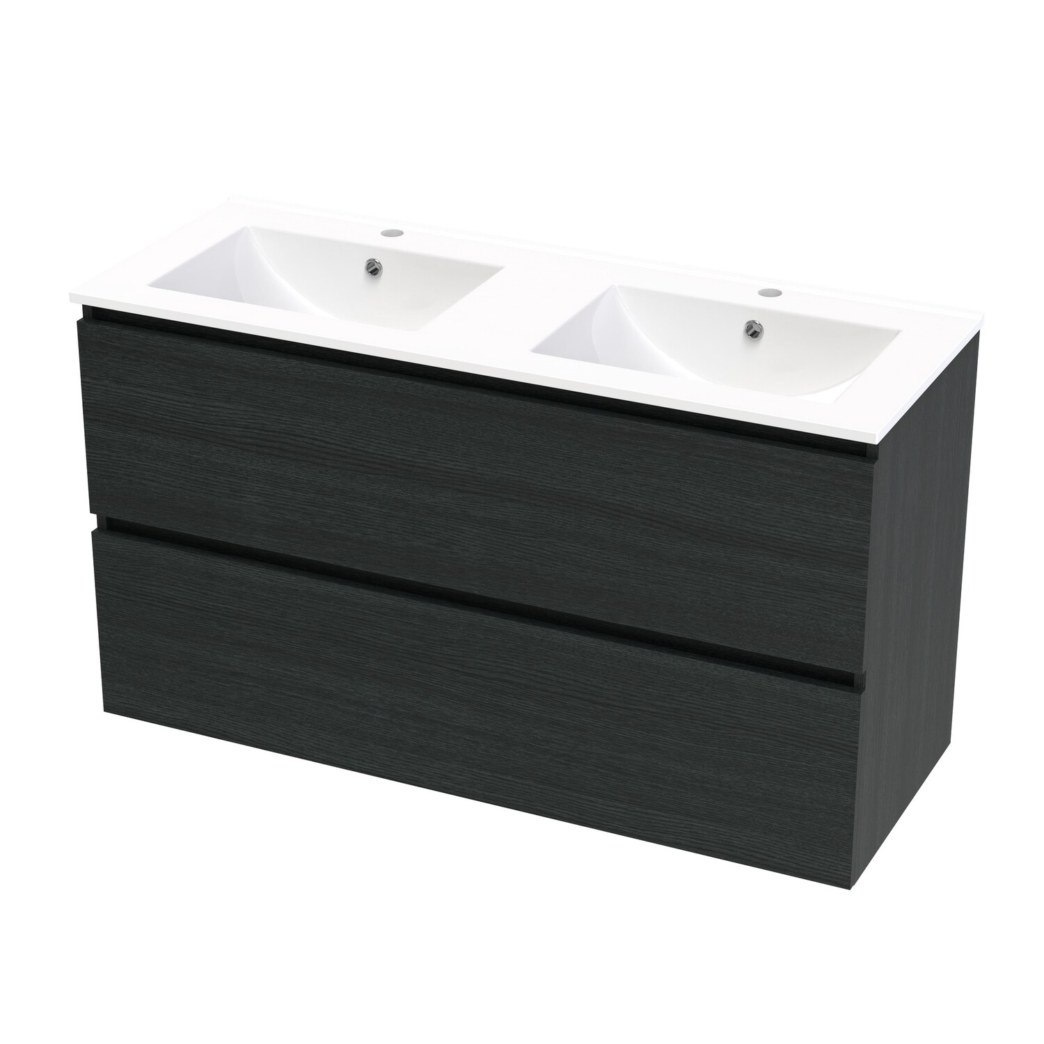 Double Drawer Double Bowl Wall Hung Vanity