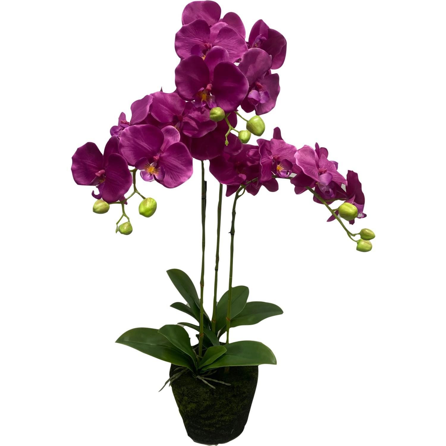 Artificial Phalaenopsis Three Stem Orchid