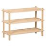Shoe Rack 3-Tier H: 495 mm, W: 740 mm, D: 260 mm Pine