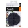 Round Outdoor Pot Feet Black PK5