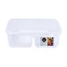 Duo Container Clear with White Clips 2L