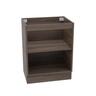 Floor Standing Vanity Open Shelf Cabinet 600mm Charred Walnut