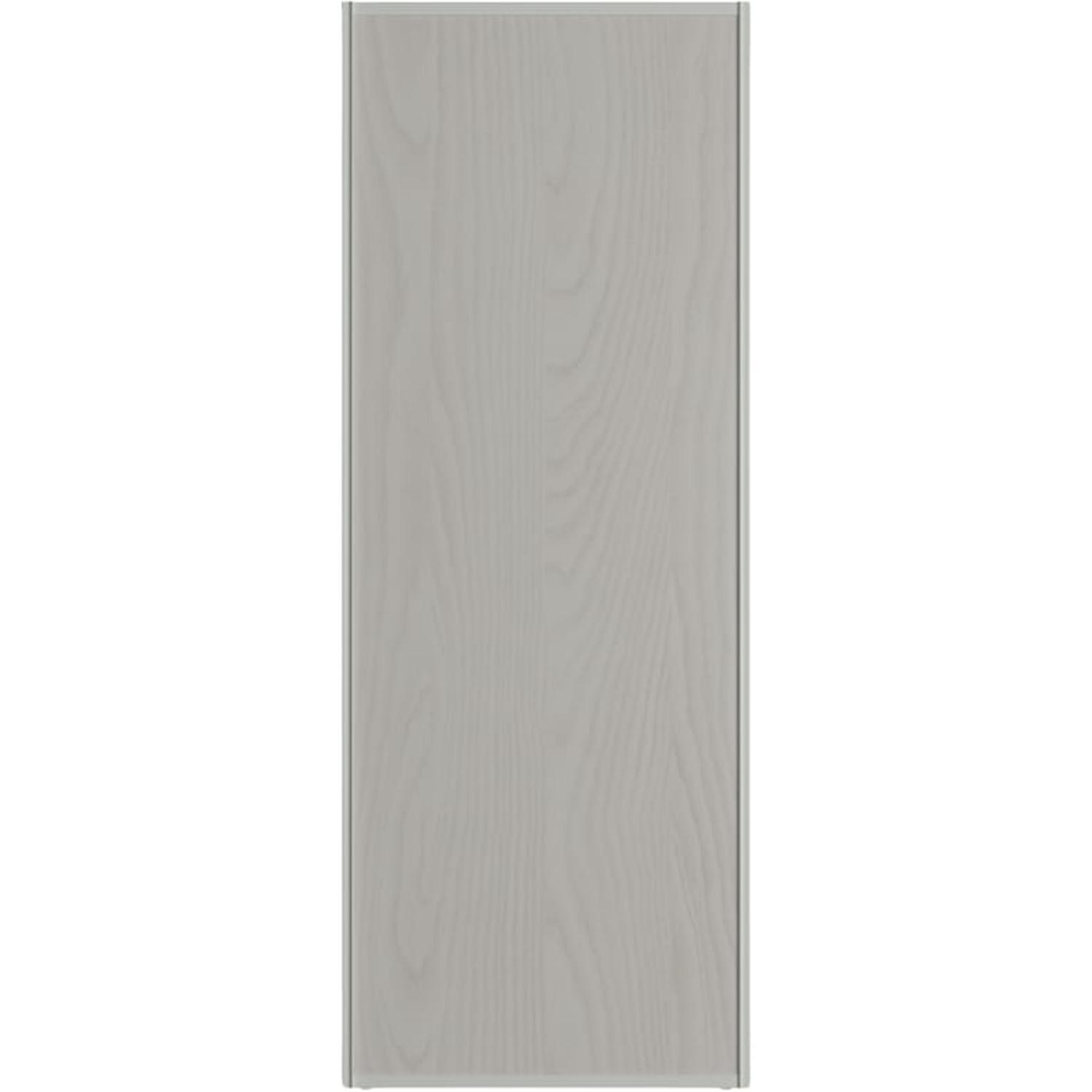 Sliding Wardrobe Door (White Frame) H: 2000mm, W: 600mm Washed Oak
