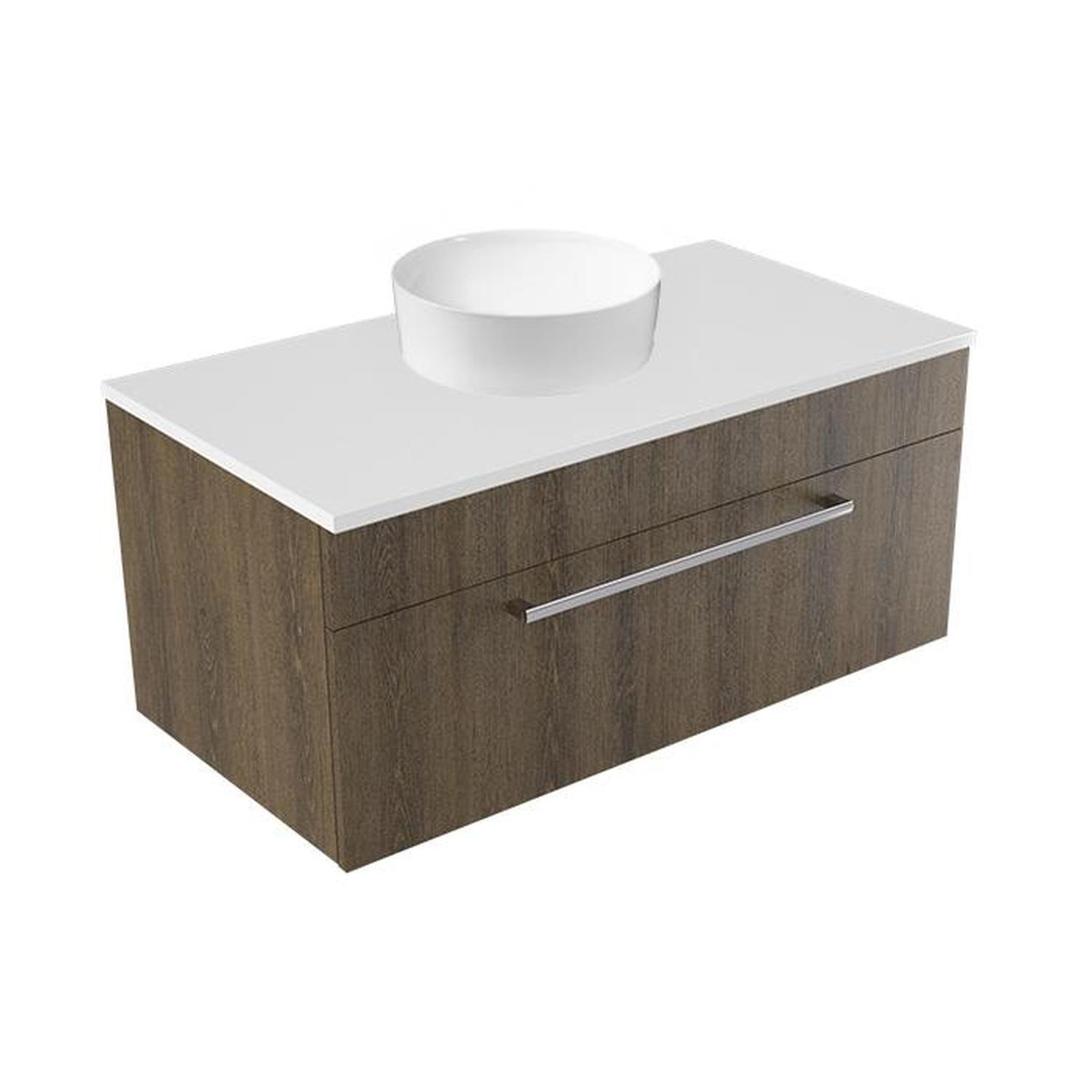 Calais Wall Vanity 900mm Smokey Oak
