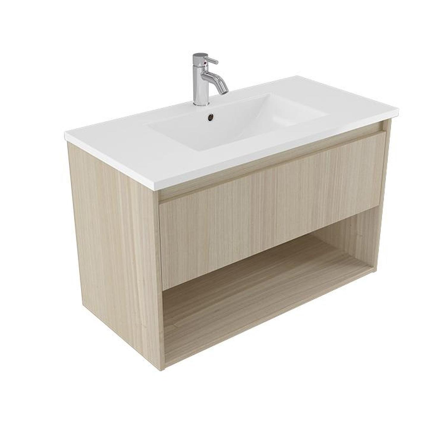 Wall Vanity 900mm Seasoned Oak
