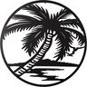 Wall Art Palm in Circle