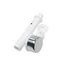 Privacy Bolt Satin Chrome Plate and White