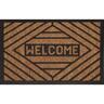 Rubber & Coir Mat W:400mm, L:600mm Natural & Black