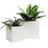 Cube Terrazzo Pot L White