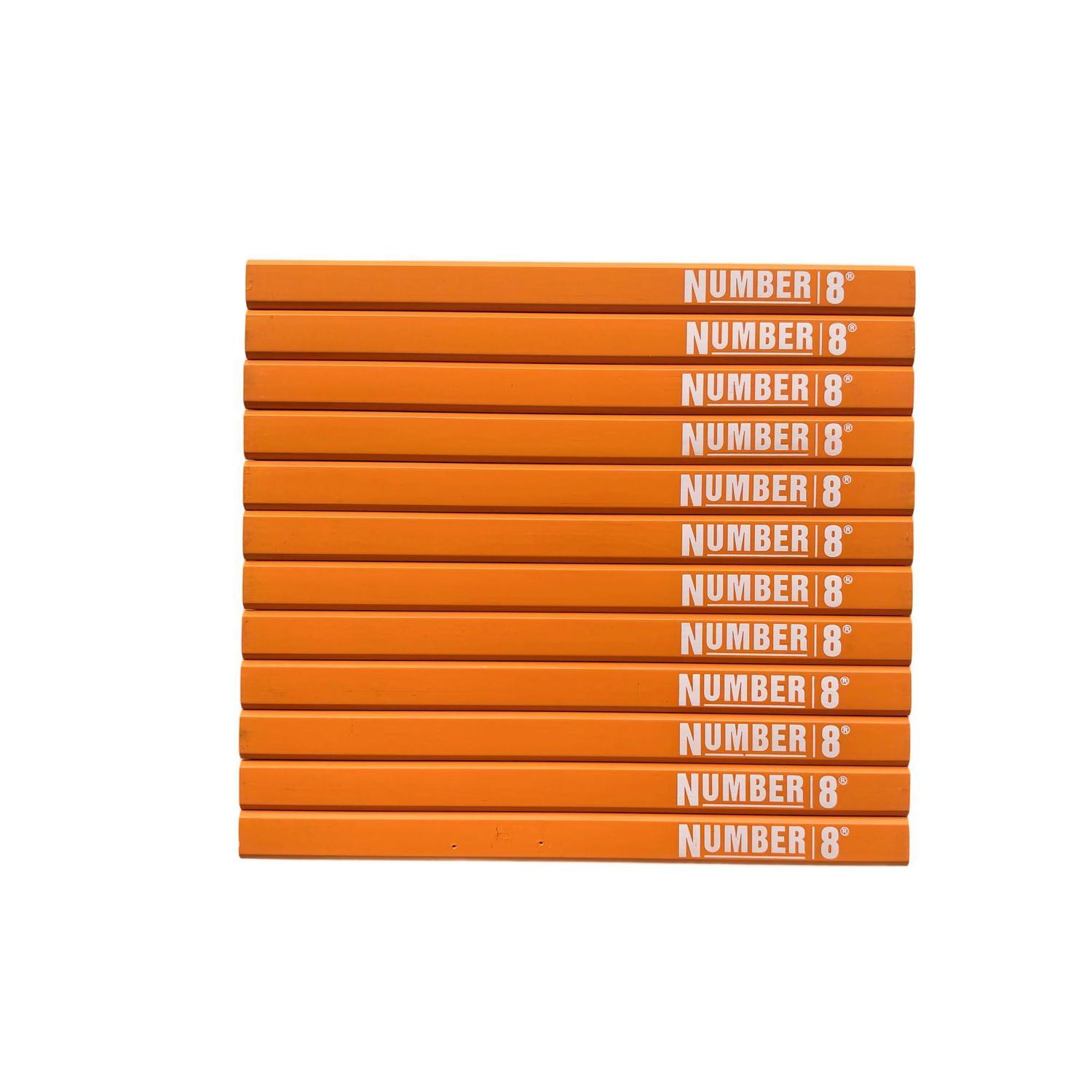 Builders Pencils 12 Pack 176 x 13 x 7mm/ Each Orange