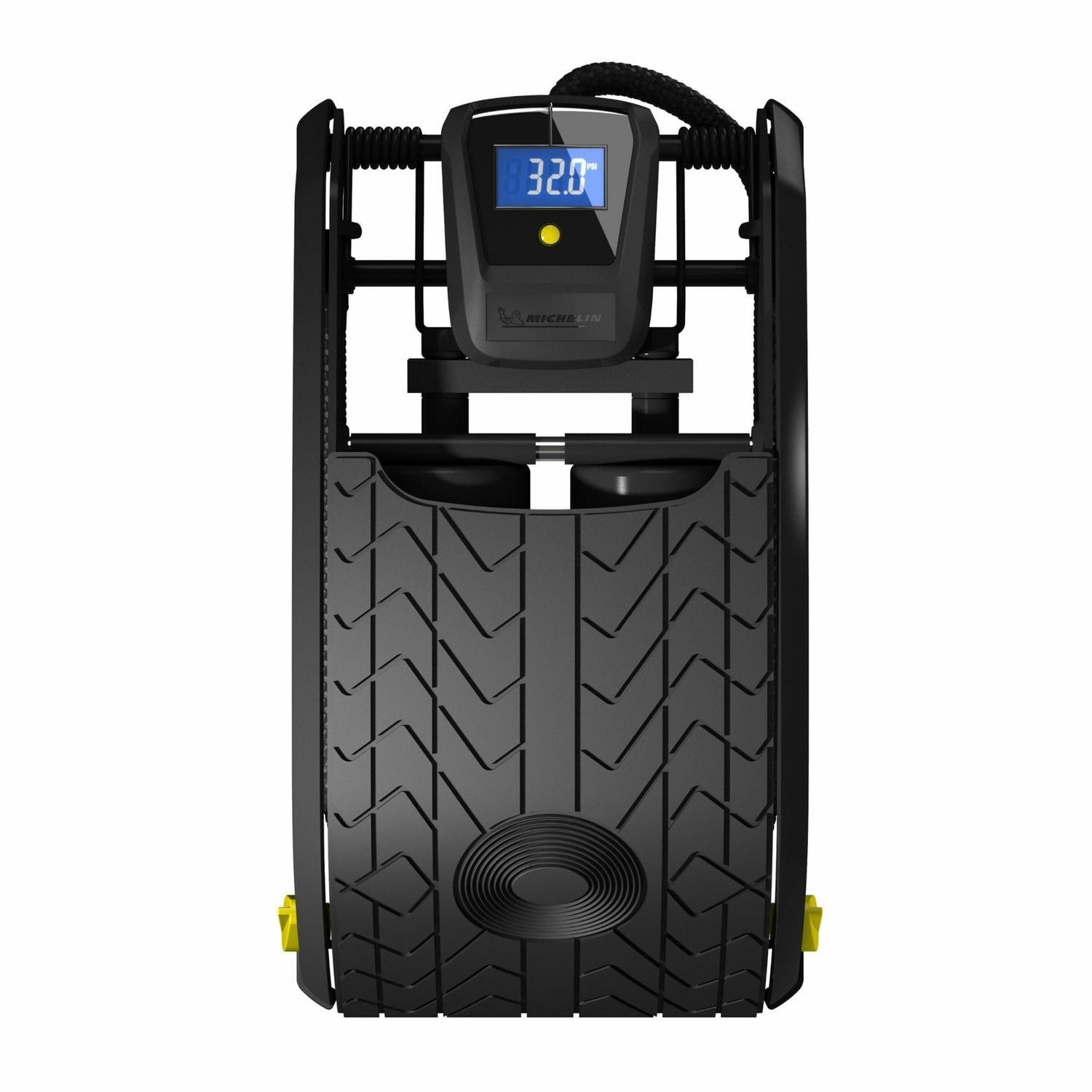 Digital Double Barrel Footpump
