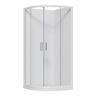 Curved Flat Wall Acrylic Shower 900 x 900 x 2015mm White