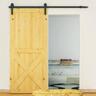 Side Mounted Barn Door Hardware Kit 2m Black