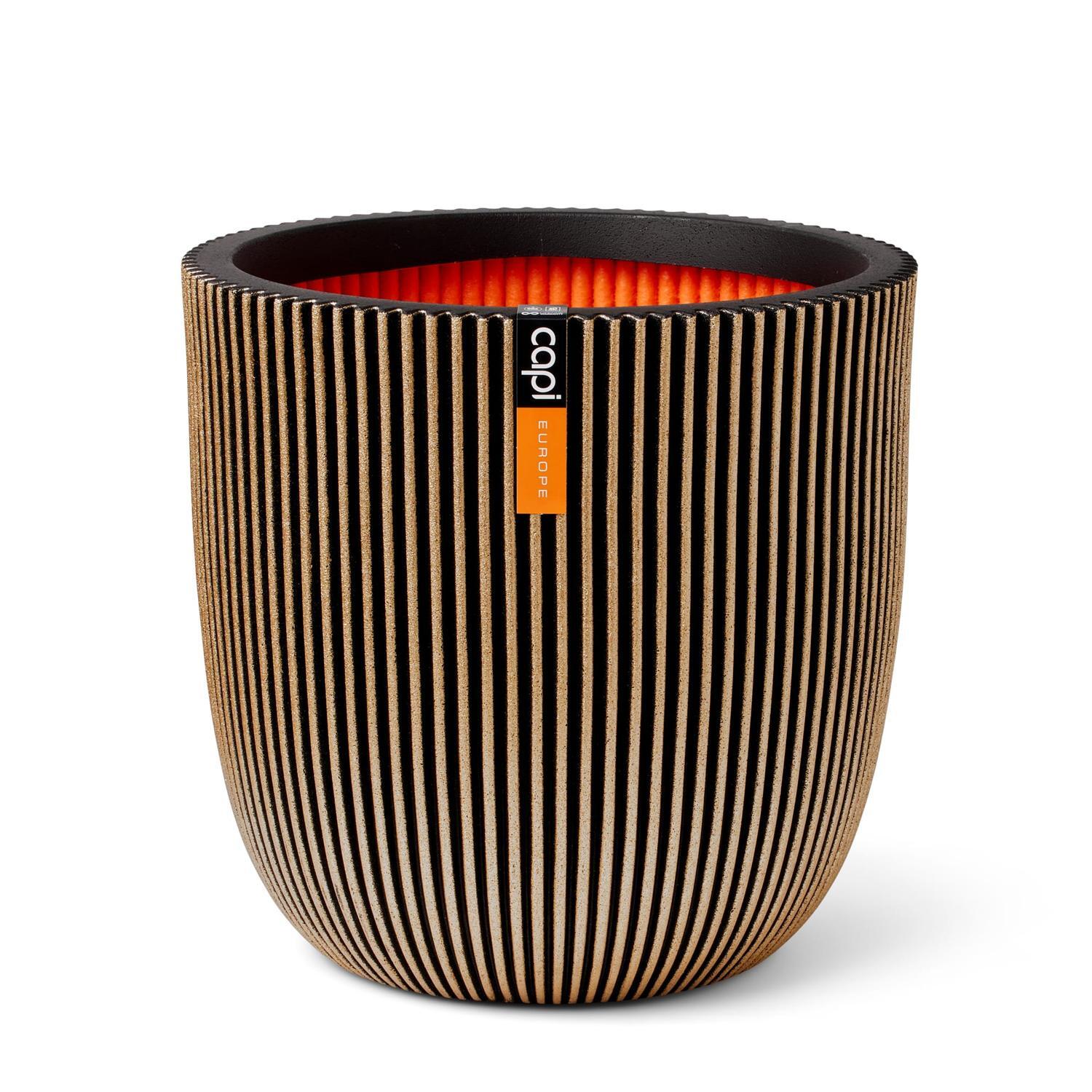 Lightweight Groove Egg Pot Gold M