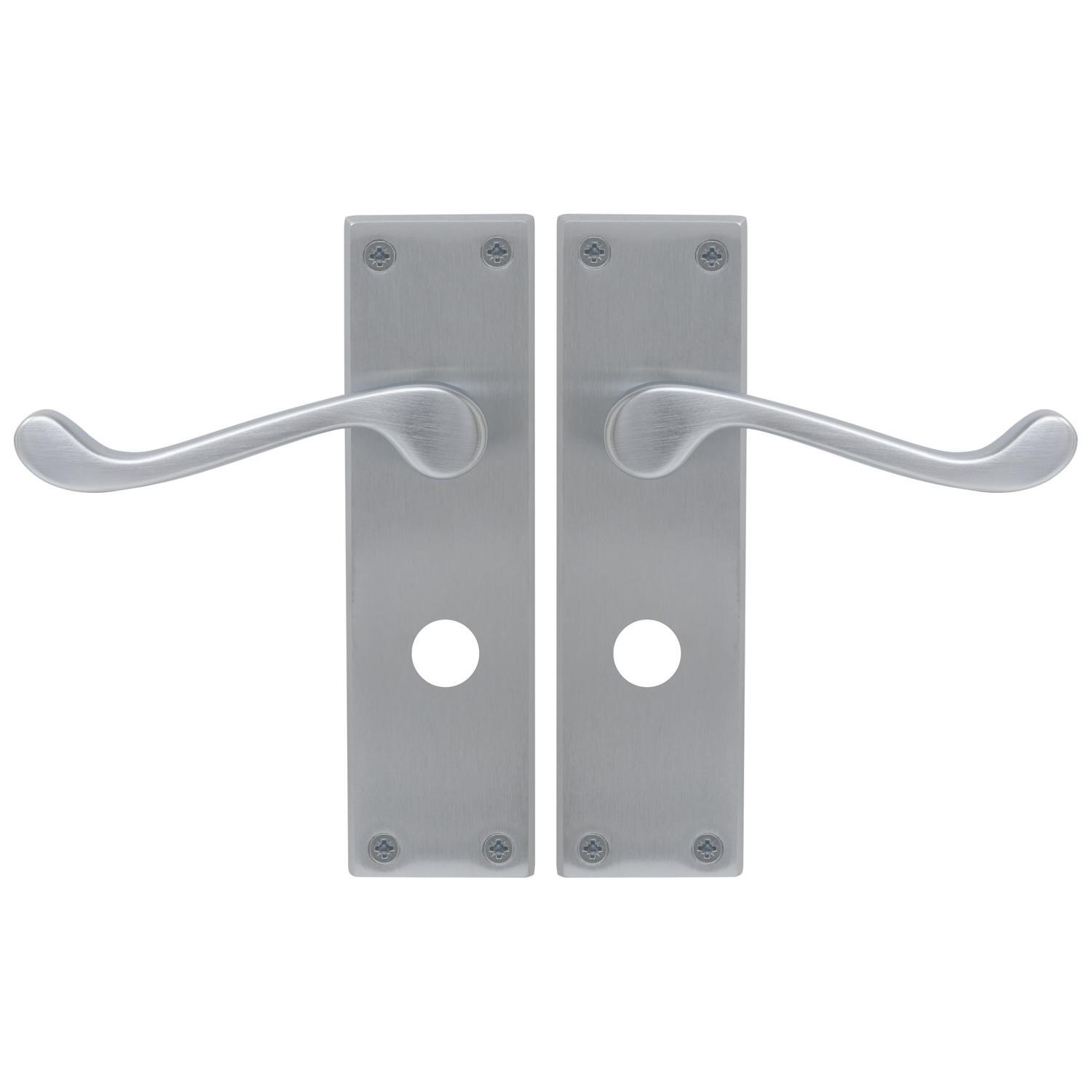 York Square Longplate Privacy 57mm Satin Chrome