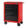 Roller Cabinet 5 Drw 27 in H: 985mm, W: 763mm, D: 462mm Red