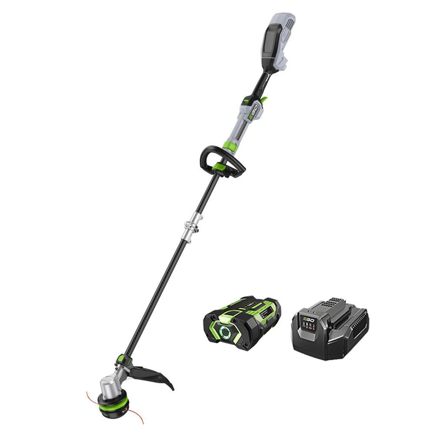 EGO POWER+ 56V 40cm PowerLoad™ with Carbon Fibre Shaft Brushless Line Trimmer Kit Includes 2.5Ah Battery & Charger