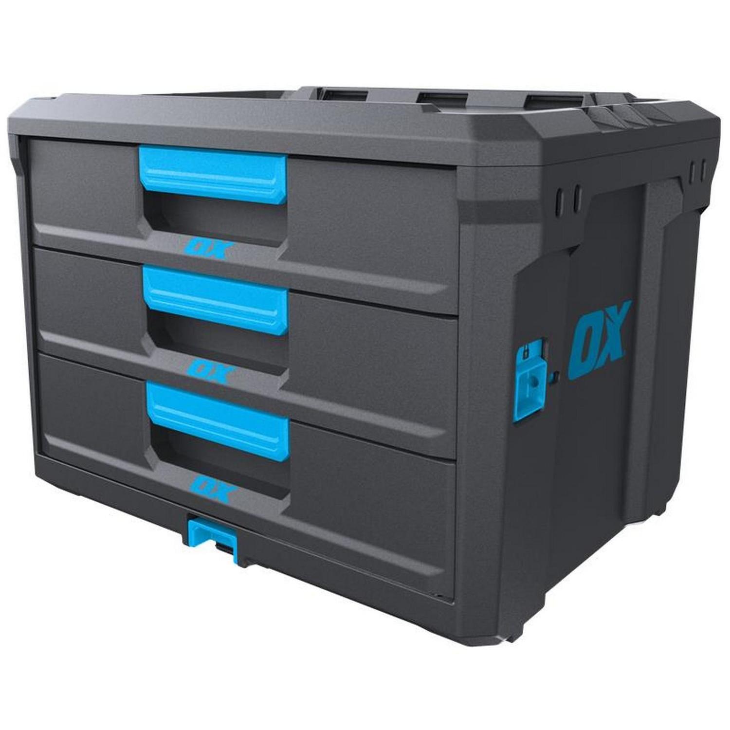 Tooltrek 3 drawer Modular Unit  Black and OX Process CYAN