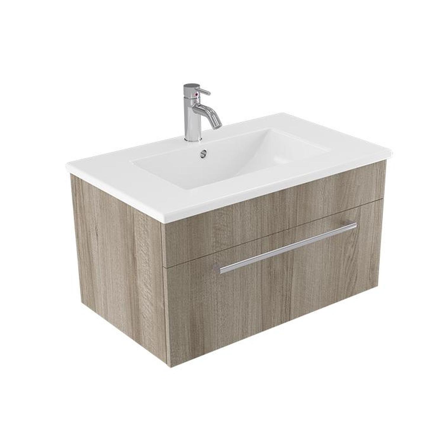 Calais Wall Vanity 750mm Ashen Walnut