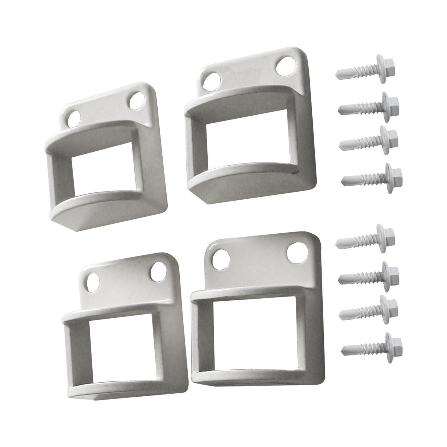 Aluminium Balustrade Bottom Rail Panel Bracket, Pack of 4