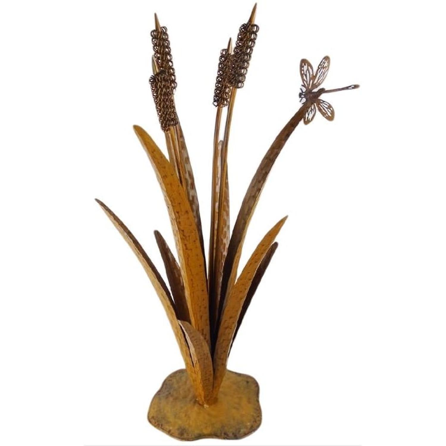Metal Cattails Garden Décor