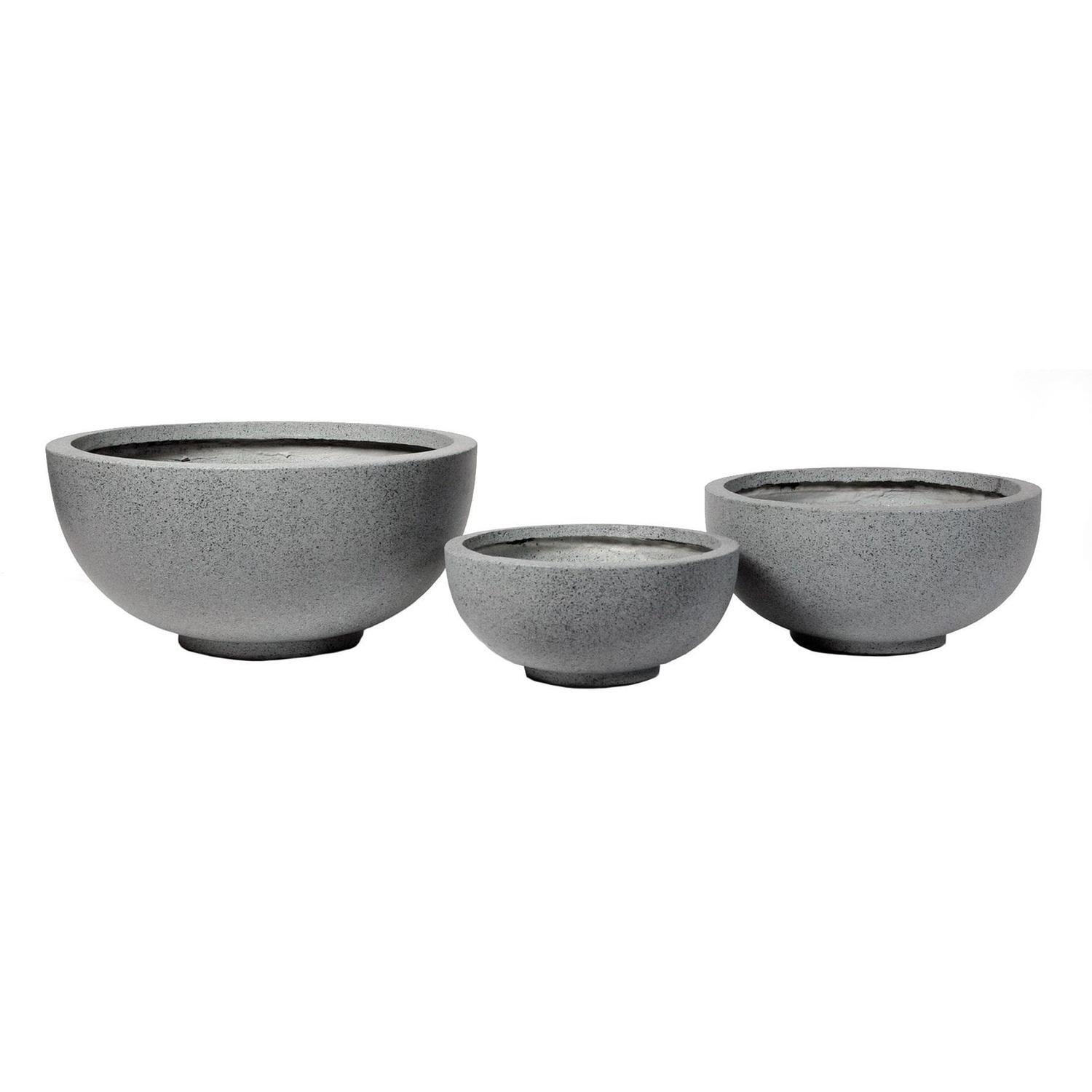 Low Bowl Clayfibre Pot Granito Large