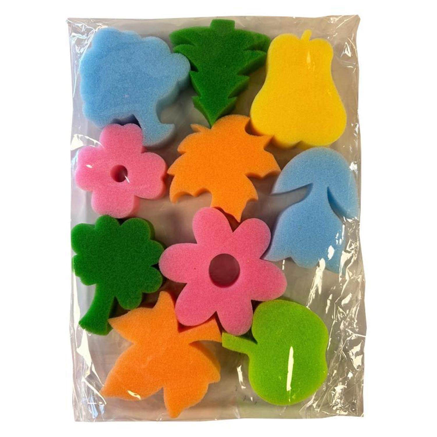 Sponge Painting Set Plants 10 Piece