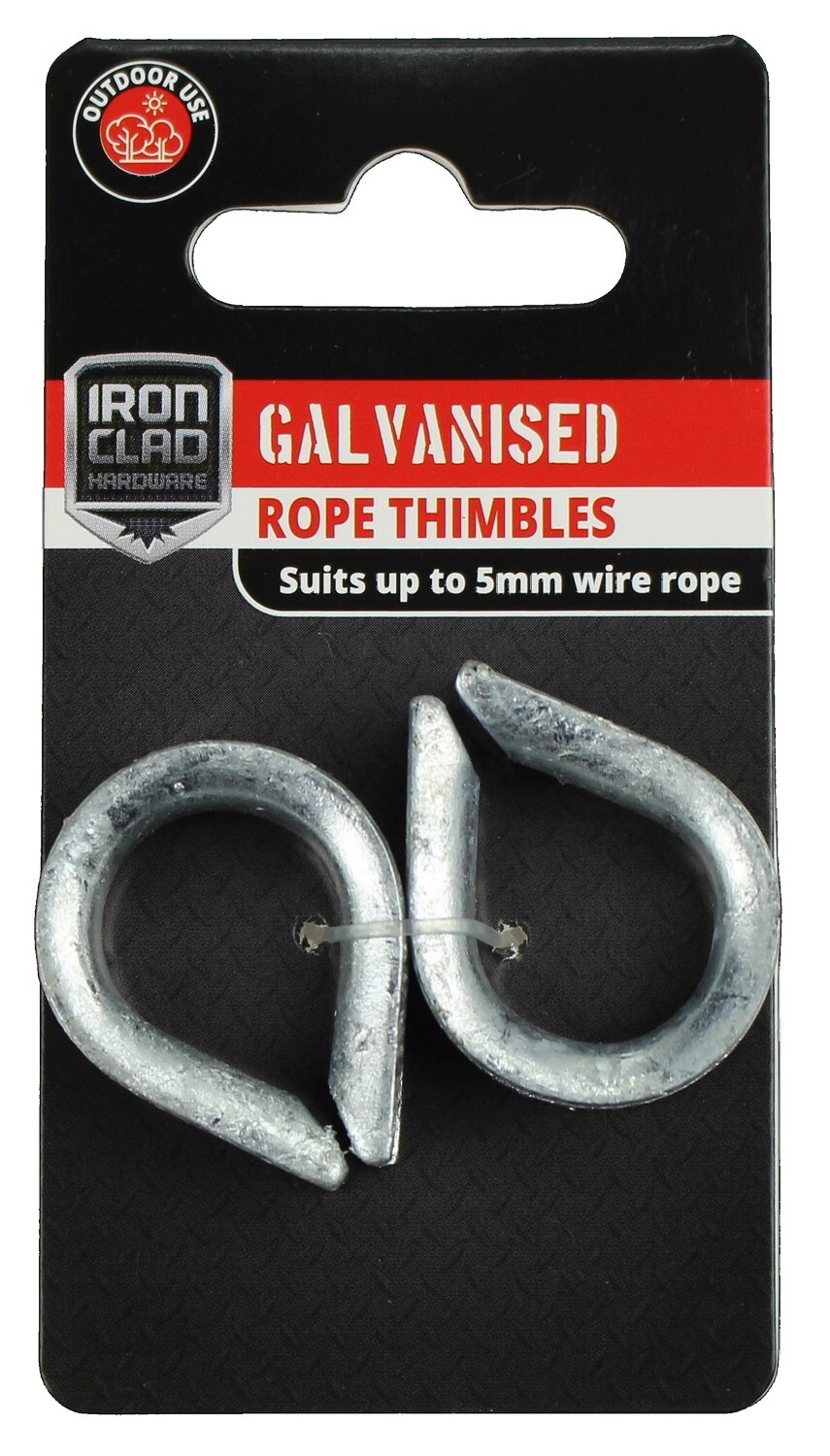 Rope Thimbles 5mm Galvanised