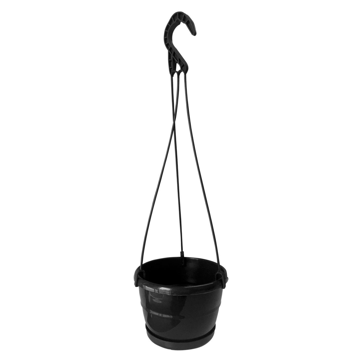 Plastic Hanging Basket 20cm Black