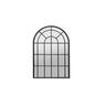 Arched Window Garden Mirror H: 1200mm, W: 800mm, D: 30mm Black